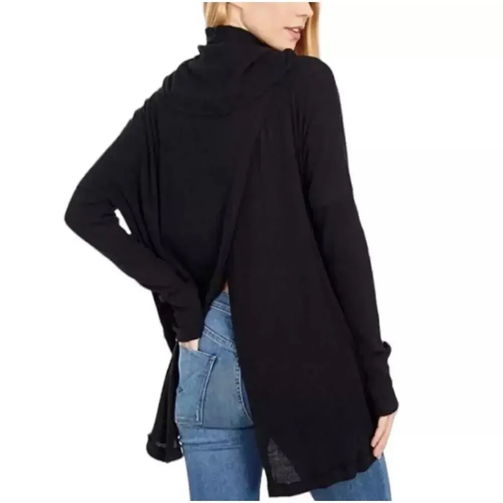 Free People Women’s Waffle Knit Turtleneck Top Size L
